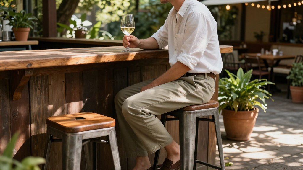 outdoor bar stools set