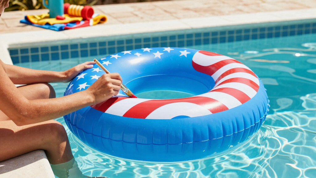 patriotic pool floaties