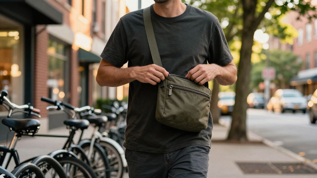best sustainable men's crossbody bags