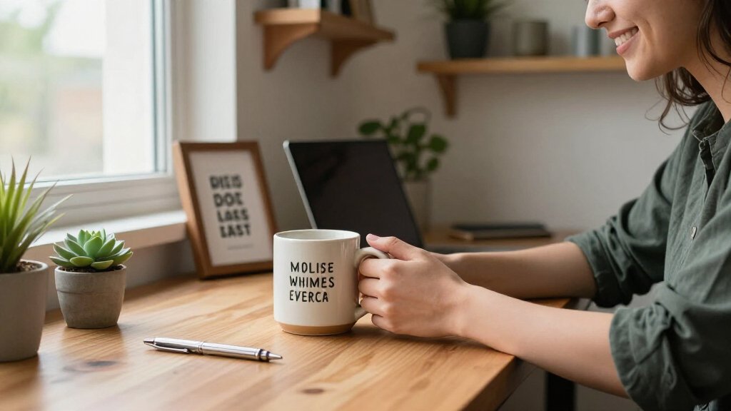 motivational quote desk accessories