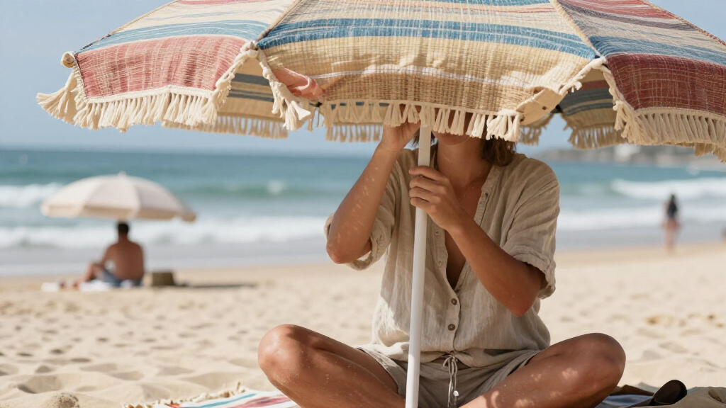 boho beach umbrellas