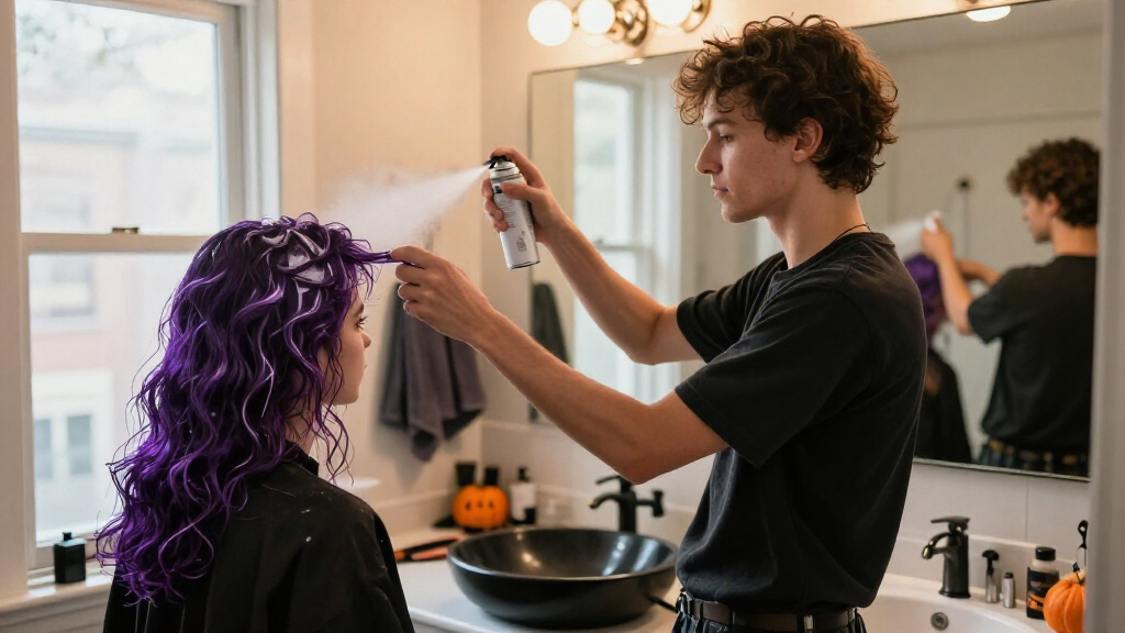 Halloween temporary hair color spray