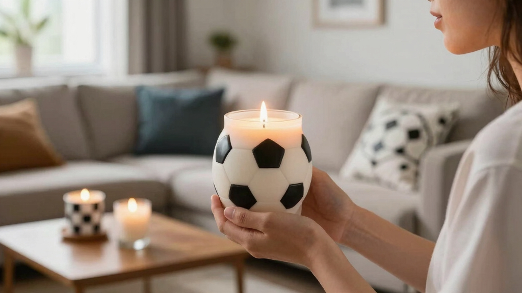 soccer-themed candles