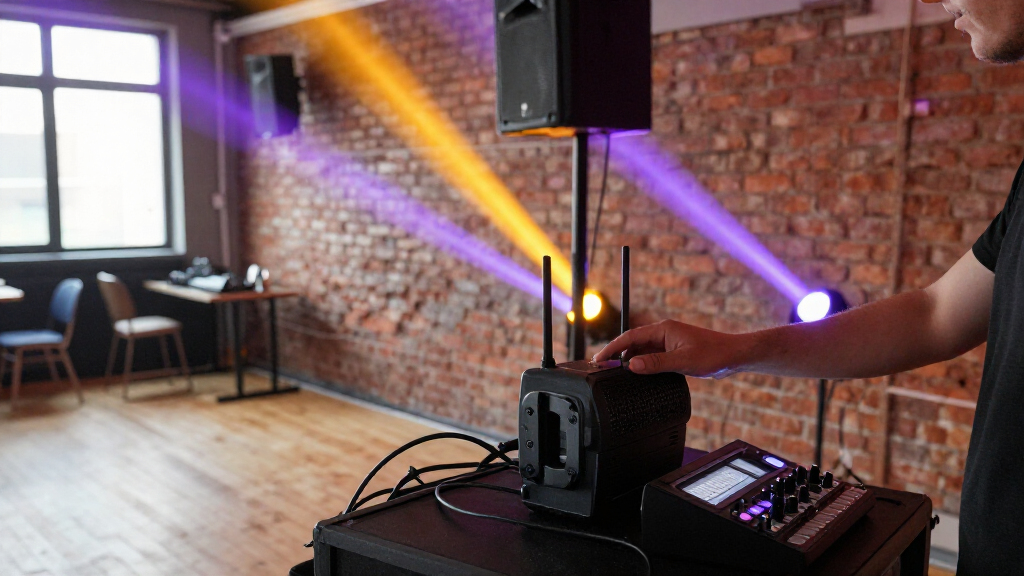 wireless DMX uplights for DJs