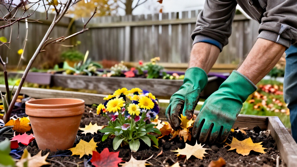fall gardening gloves
