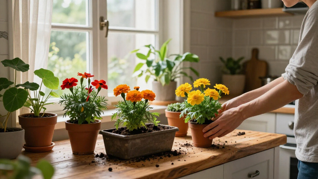 flowers for vegetable garden