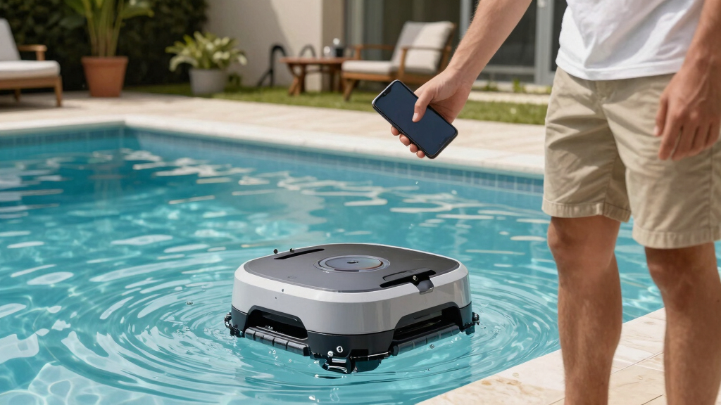 best smart robotic pool cleaner with app control