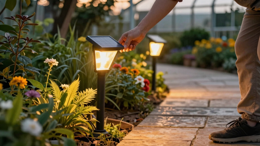 solar-powered garden lights