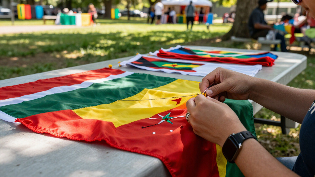 juneteenth celebration flags