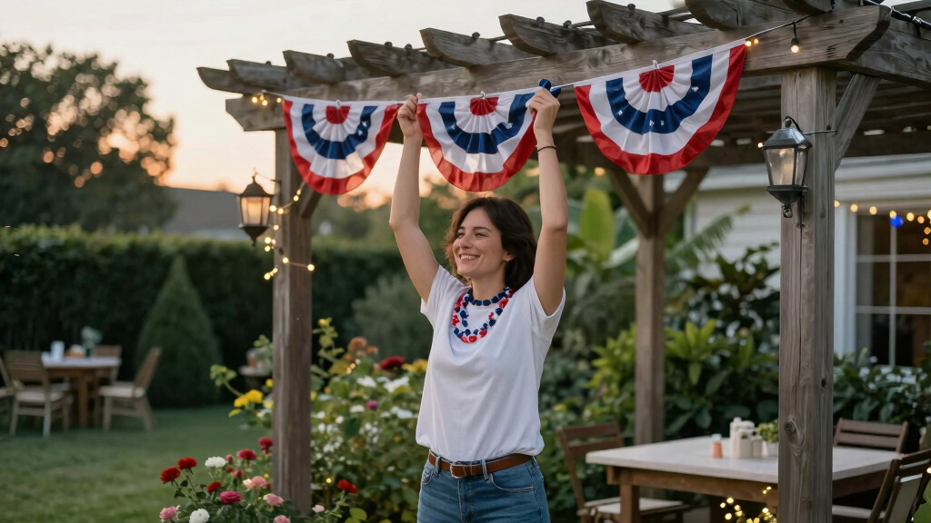 patriotic outdoor string lights