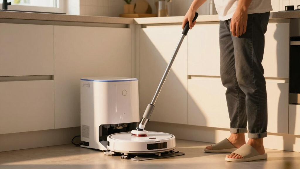 robotic mops with auto cleaning base