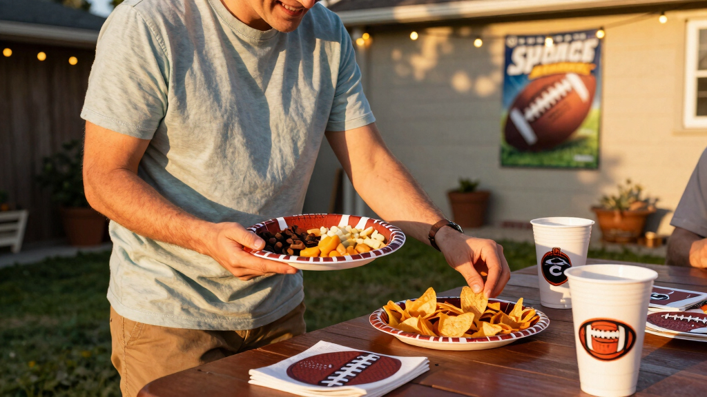 football-themed party supplies