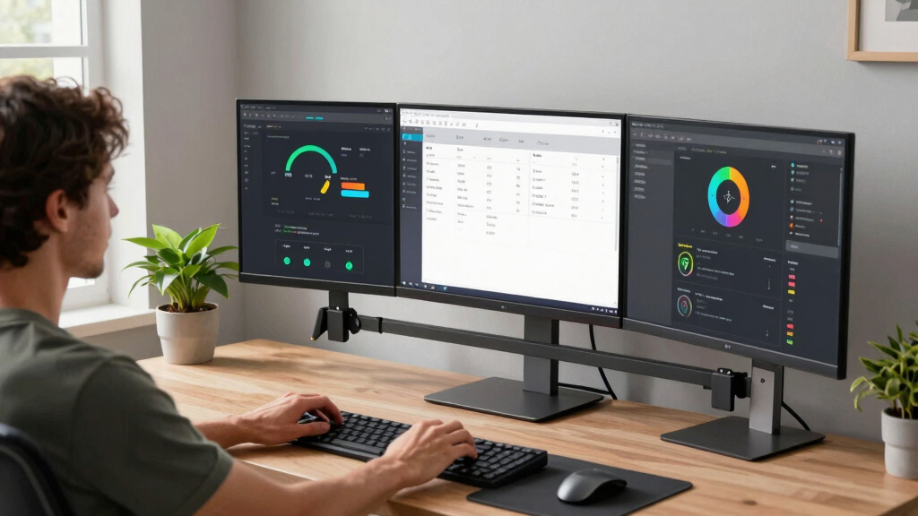 best triple monitor mount for desk