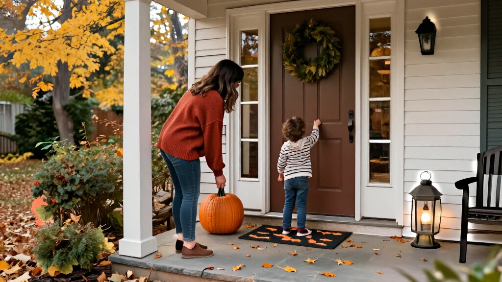 Halloween outdoor doormats