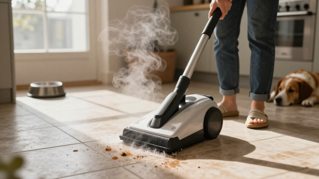 steam mop for pet messes on tile