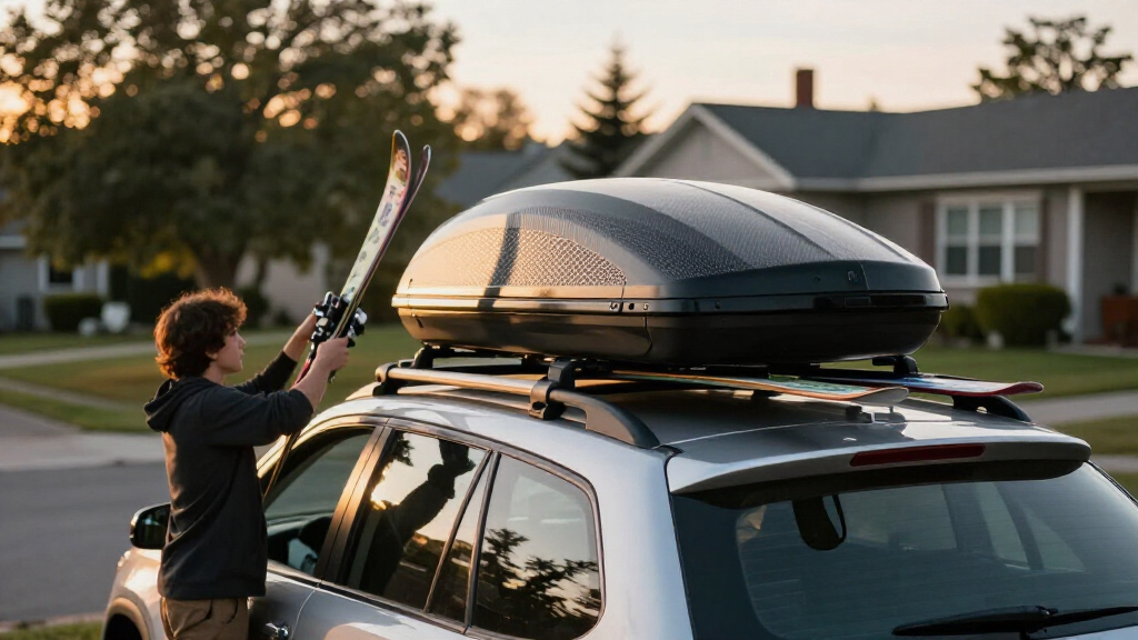 rooftop cargo boxes for skis