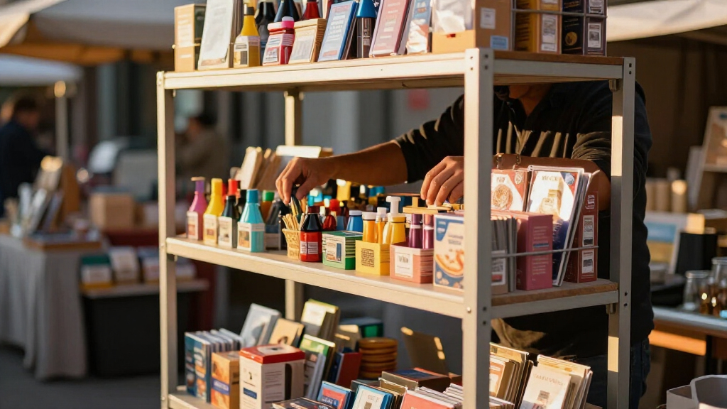 collapsible retail shelving for direct sellers