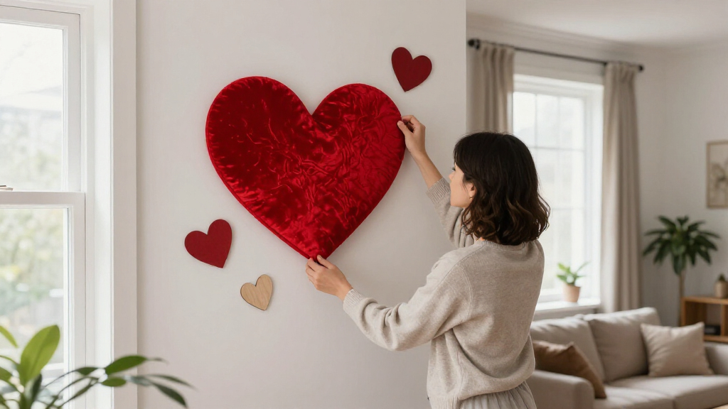 heart-shaped wall art decor