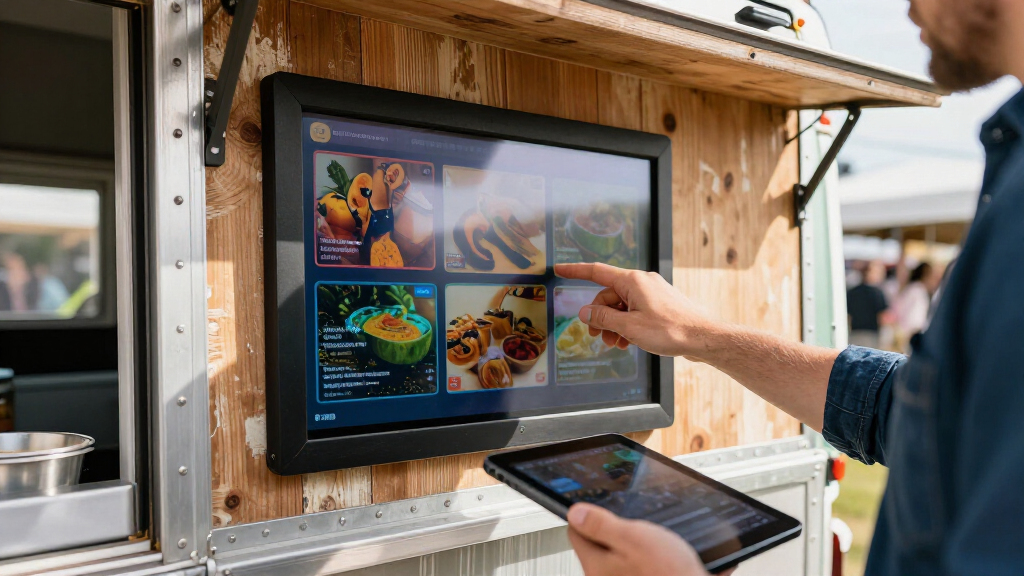 best outdoor digital displays for food trailers