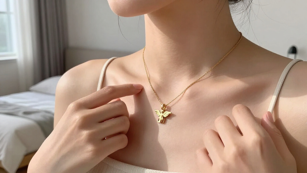 14k gold angel number necklace 999