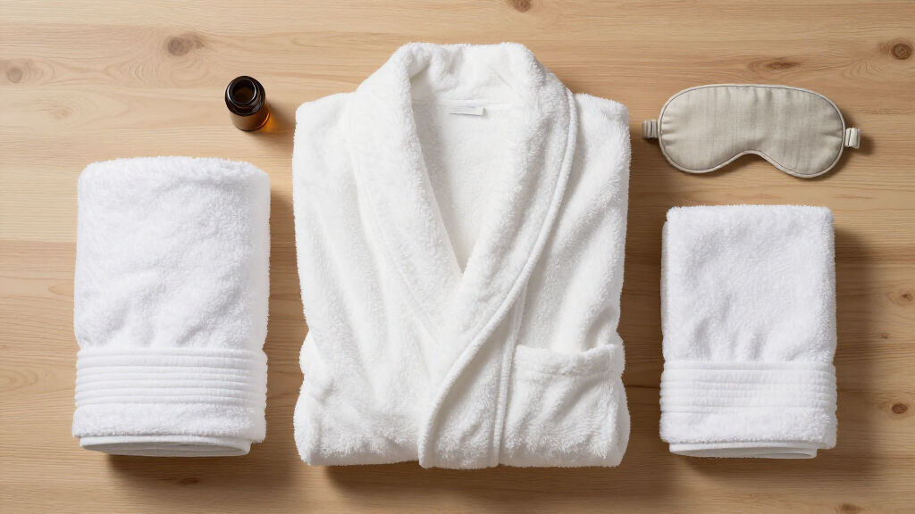 luxury bathrobe and towel sets