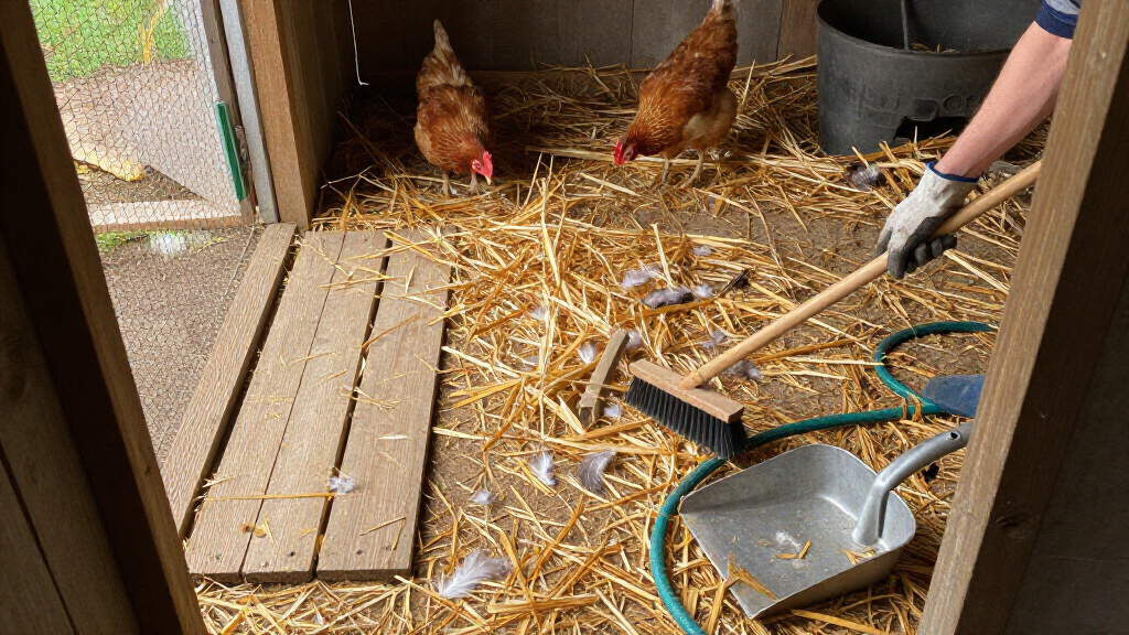 chicken coop cleaning tools