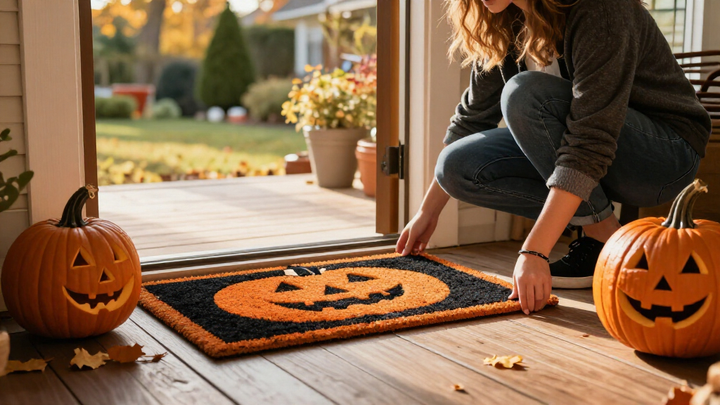 Halloween themed doormats