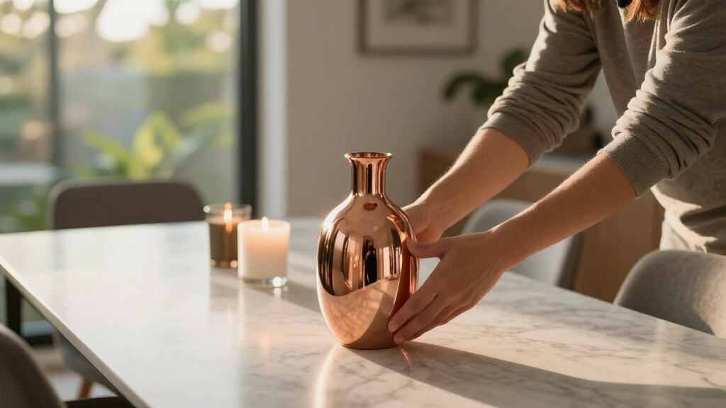 rose gold decor accessories