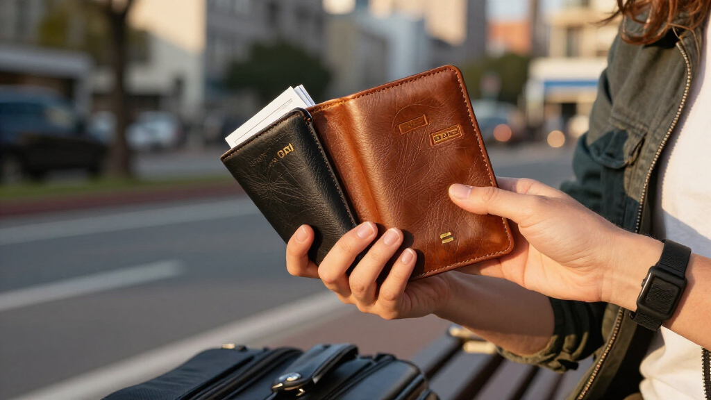 premium leather passport holder sets