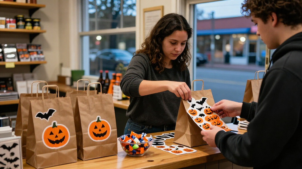 Halloween promotional stickers for businesses