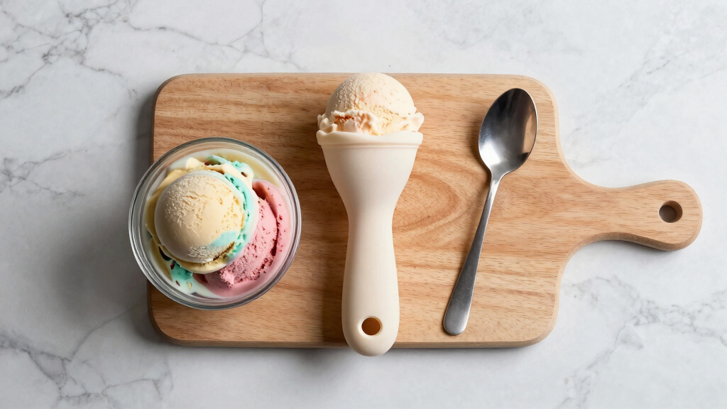 ice cream scoop with ergonomic handle