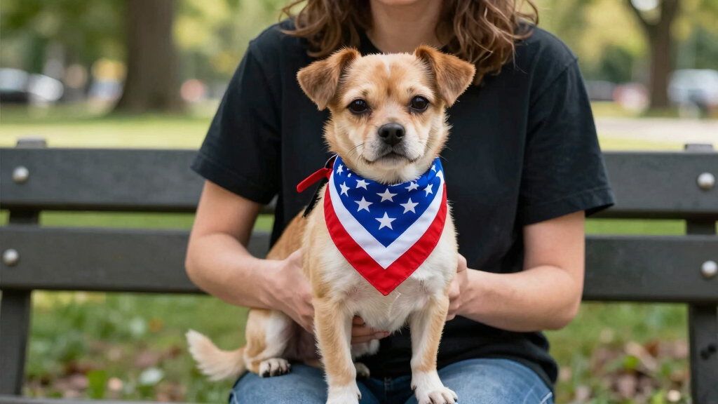 dog patriotic bandanas