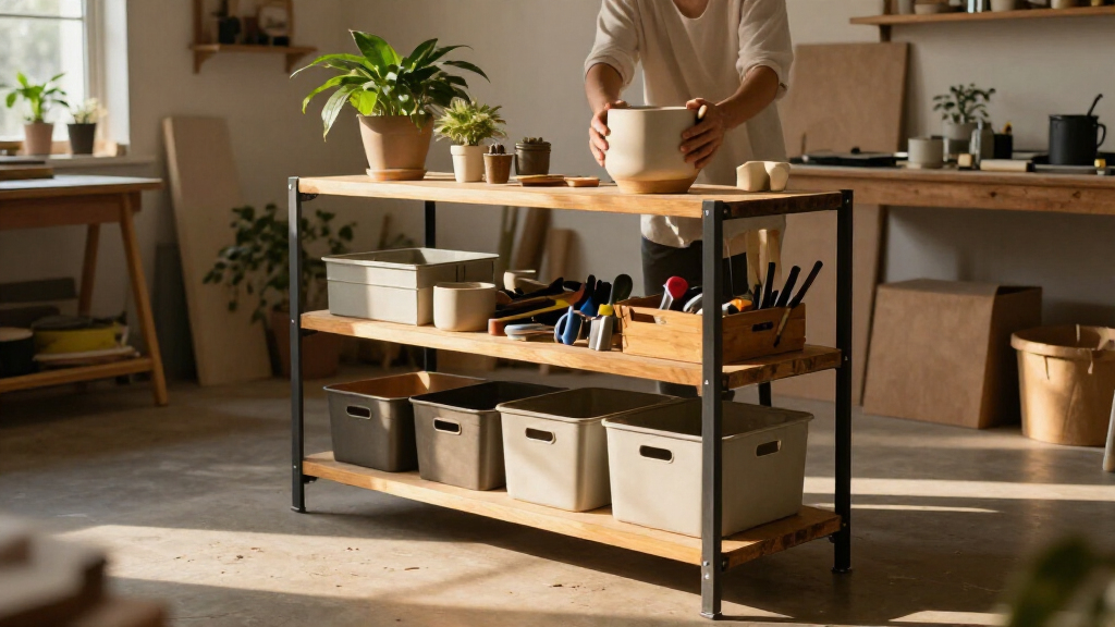 industrial shop shelving 5 tier