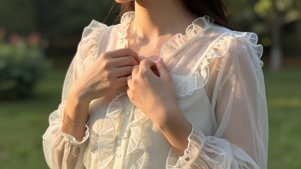 best sheer organza blouses