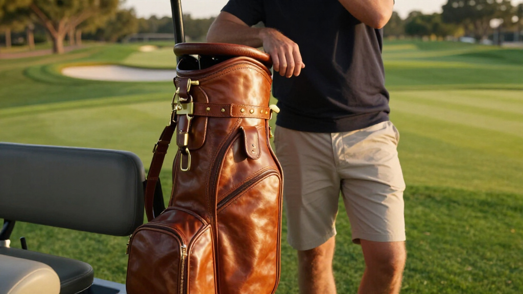 luxury leather golf bags