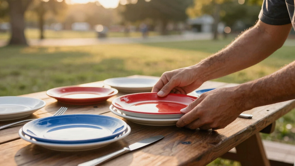 patriotic outdoor dinnerware