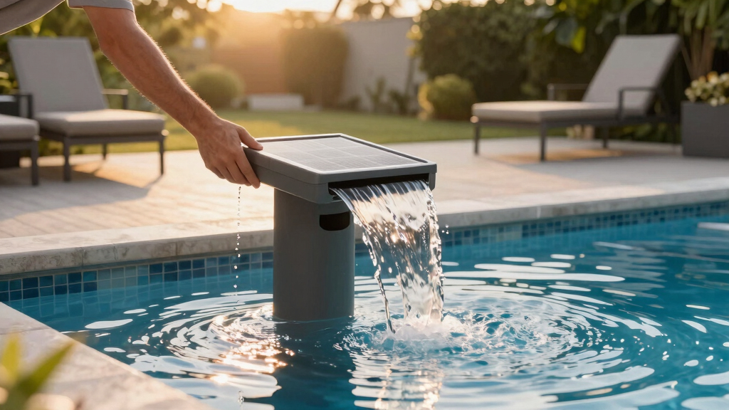 solar-powered pool fountains