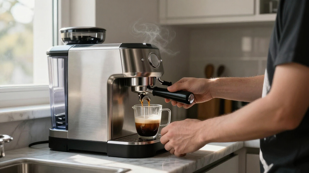 super automatic espresso machine with milk carafe