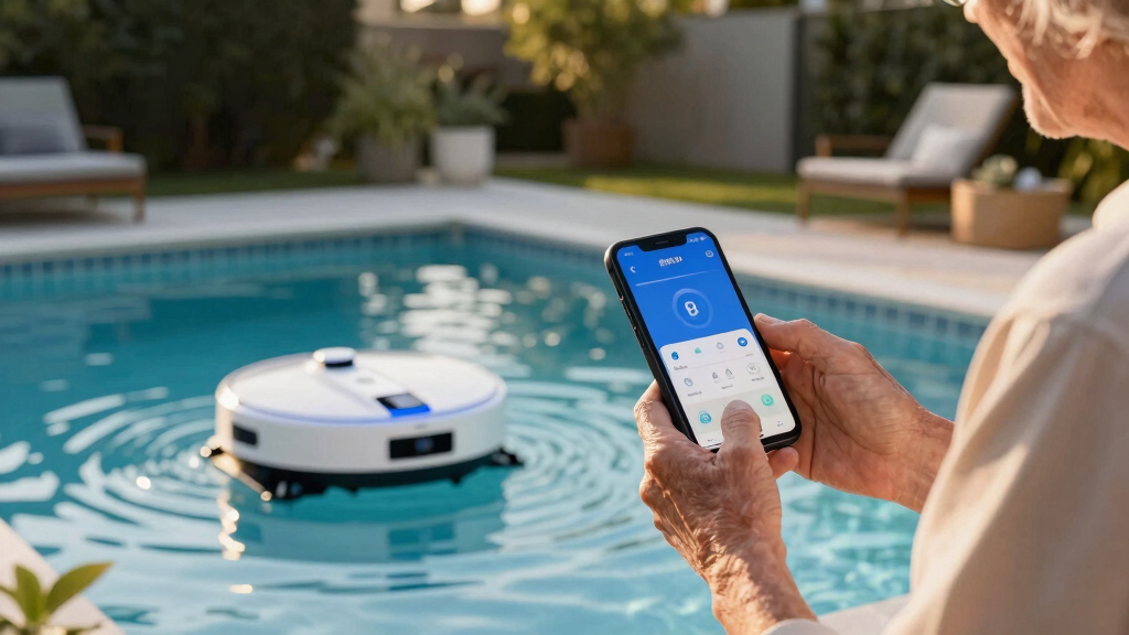 robotic pool cleaner with app control