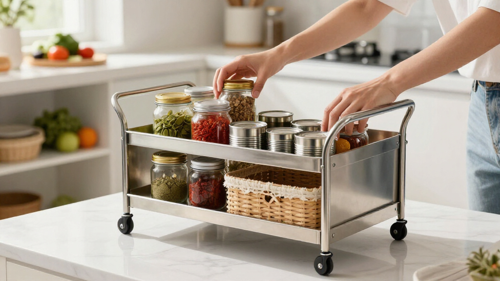 slim rolling pantry carts