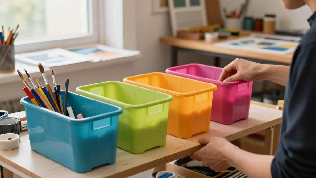 art storage and organization bins