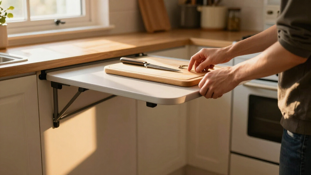 wall mounted fold down table for small kitchen