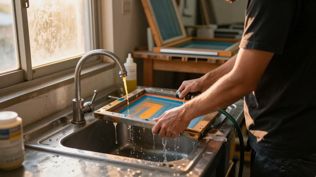screen printing washout sink booth