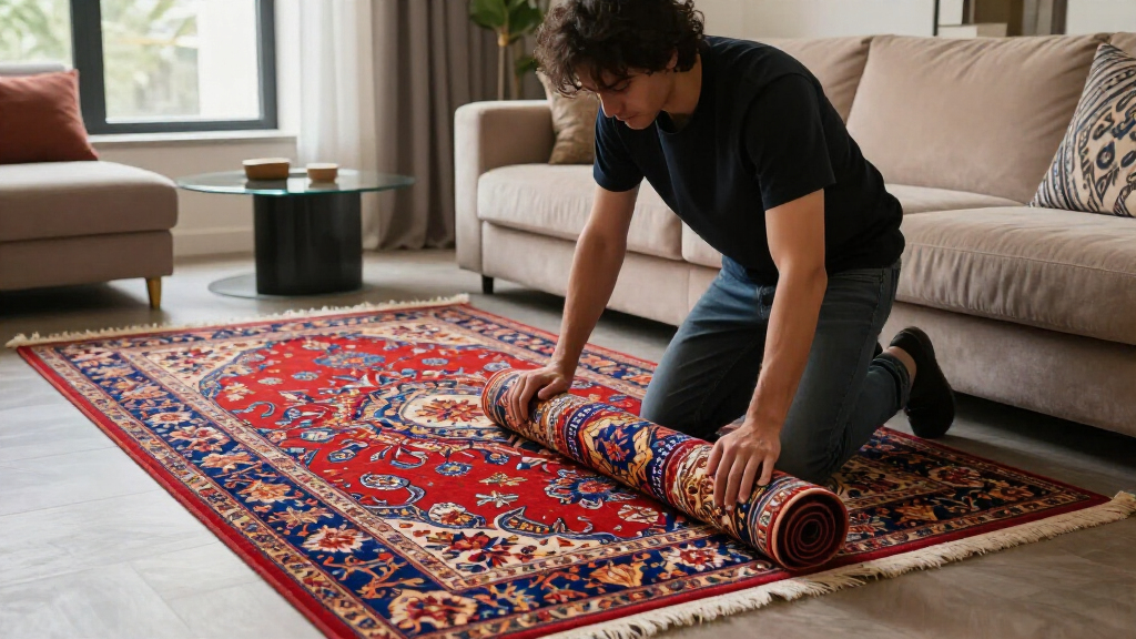 yilong tabriz motif silk carpet
