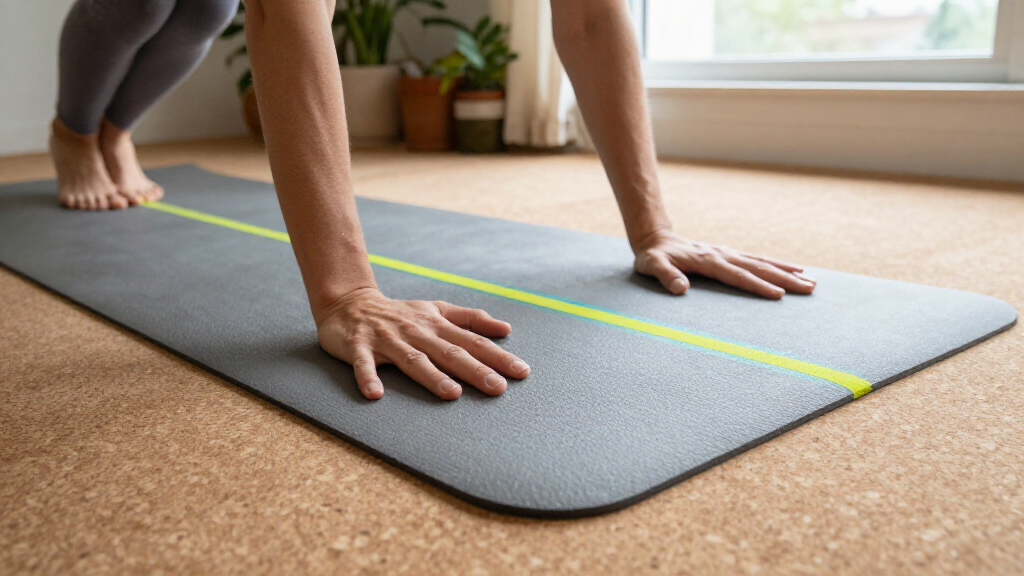 yoga mats with alignment lines