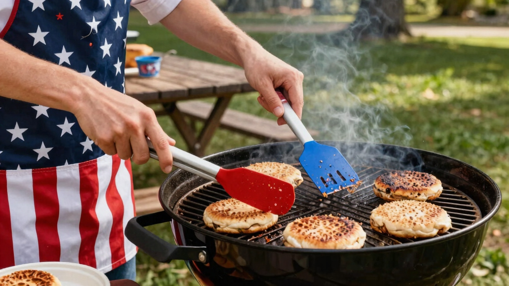 patriotic outdoor grill tools