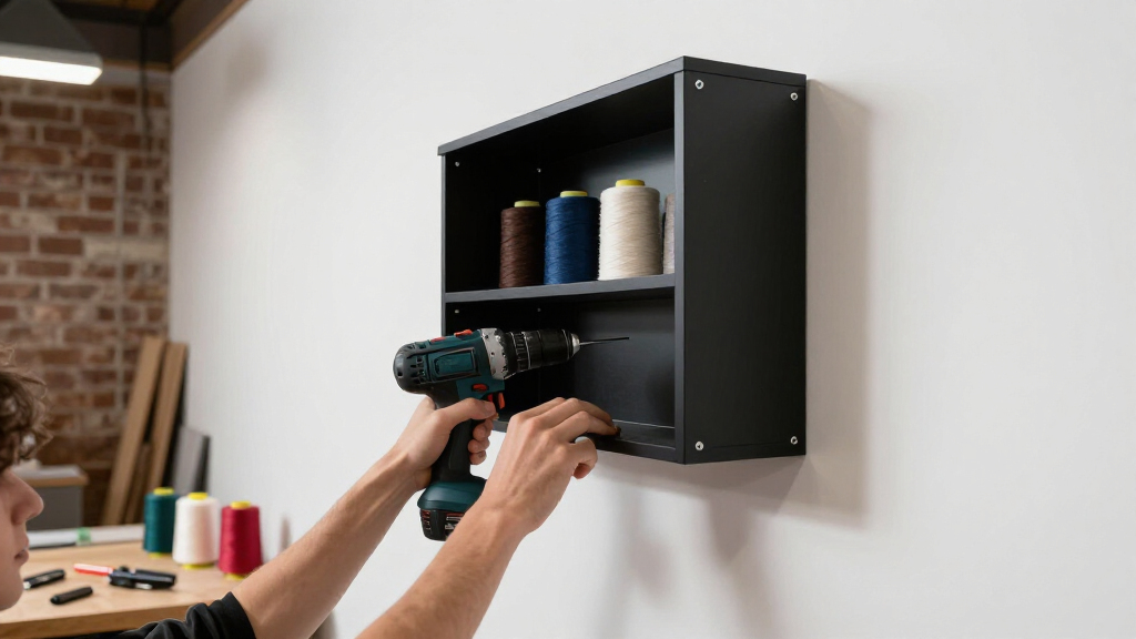 thread organizer cabinet wall mount