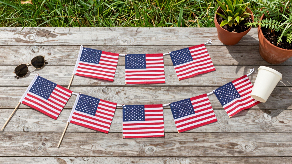 American flag outdoor decorations