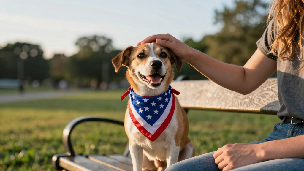dog patriotic bandanas