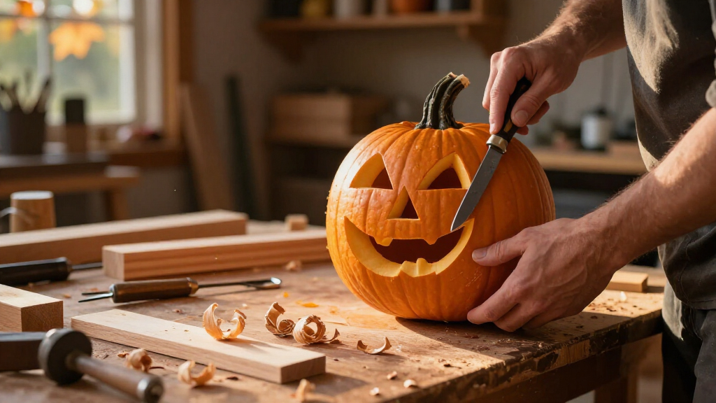 Halloween wood carving tools